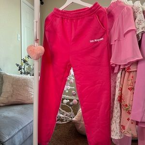 Hot Pink Los Angeles Sweatpants